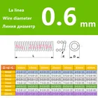 Пружины из нержавеющей стали 304, пружины из нержавеющей стали 0,6 мм, пружины из проволоки OD456810 мм, 20 шт.