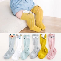 lovely cute unisex 1 pair cartoon fox kids baby knee socks babies toddler infant animal soft cotton socks 0 3 y