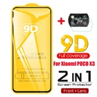 Закаленное стекло 9D для Redmi Note 1098 Pro10S9S9T, пленка для объектива Xiaomi Redmi 8A, 9A, 9C, Poco X3, M3, F2, M4 Pro, защитные пленки для экрана