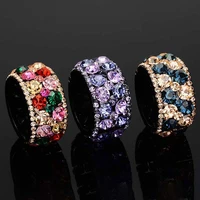 8 colors fashionable and exquisite womens hair horsetail buckle headdress set with diamond horsetail clip hair buckle ring