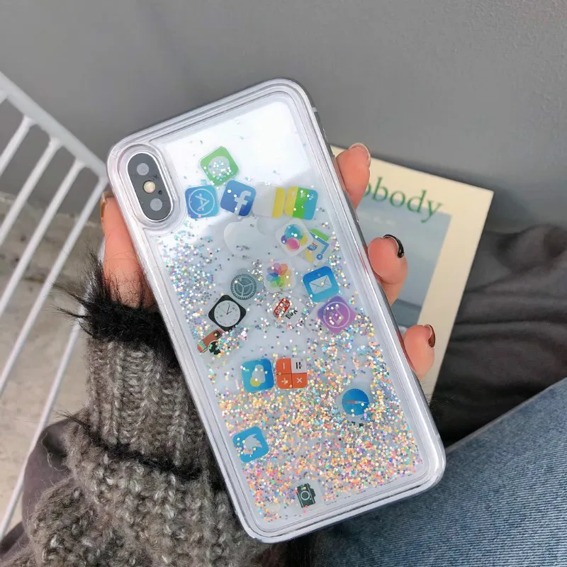 Прозрачный чехол из жидкого жесткого поликарбоната для iPhone 8 чехлы 6 6S 7 Plus X XS XR MAX с