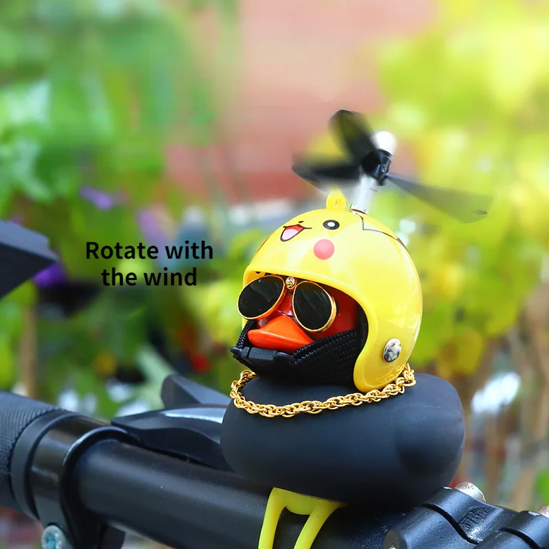 Автомобильные украшения милая мультяшная утка с открытым пропеллером шлем