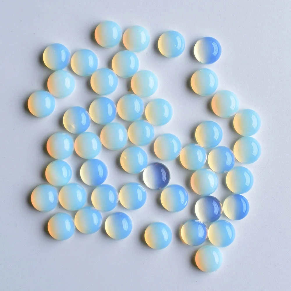 

2020 fashion hight quality opal stone round cab cabochon beads for jewelry Accessories 8mm wholesale 50pcs/lot free shipping