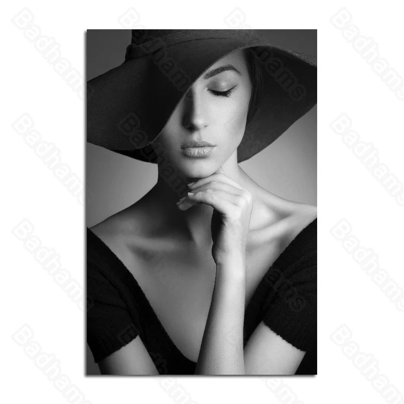 

Waterproof Ink Painting Living Room Background Wall Home Decoration Bedroom Paintings with Closed Eyes Figure Painting