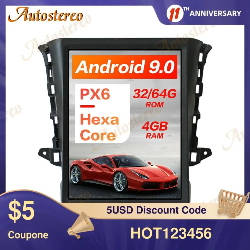 

Tesla Style Android 9.0 6Core Car GPS Navigation For Changan EADO 2016-2017 Stereo Headunit Multimedia Player Auto Radio Carplay