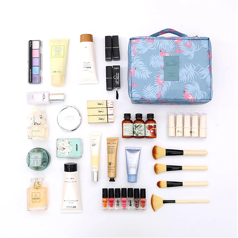 

Polyester Multifunction Women Travel Storage Bag Toiletries Organize Cosmetic Bag Portable Female Storage Make Up Cases