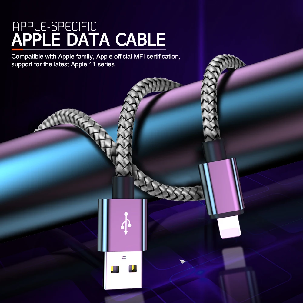 USB кабель зарядное устройство для iPhone XR 7 8 6 s 6s Plus X Xs Max 11 Pro 5S SE iPad Mini 4 провод быстрой