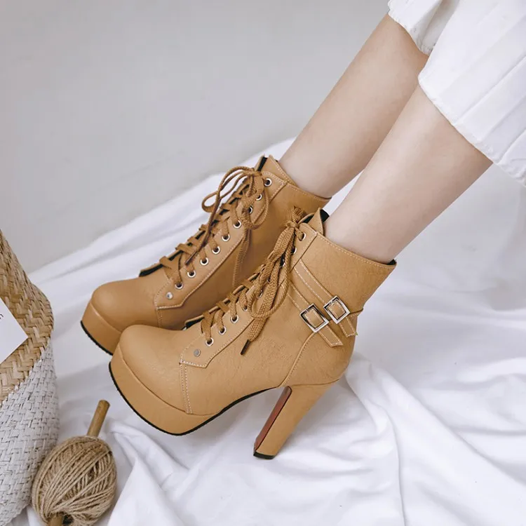 Big Size 9 10 11-17 boots women shoes ankle for ladies Willow cross strap buckle | Обувь