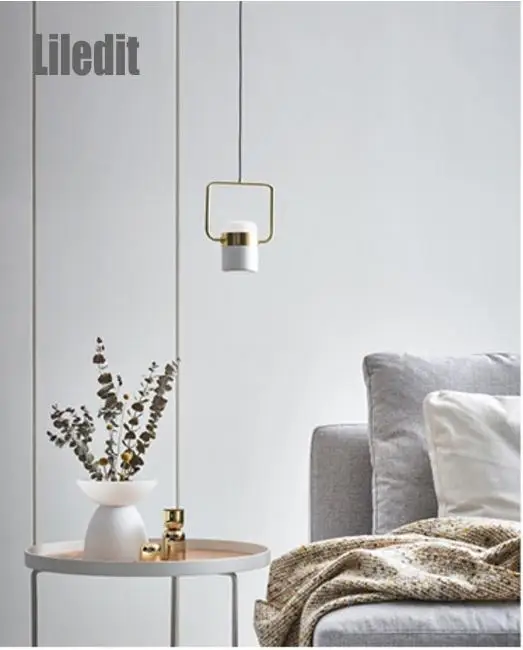 

Moder LED pendant light living room light textures nordic style hanging lamp vintage home bedroom kitchen cafe decor ajustible