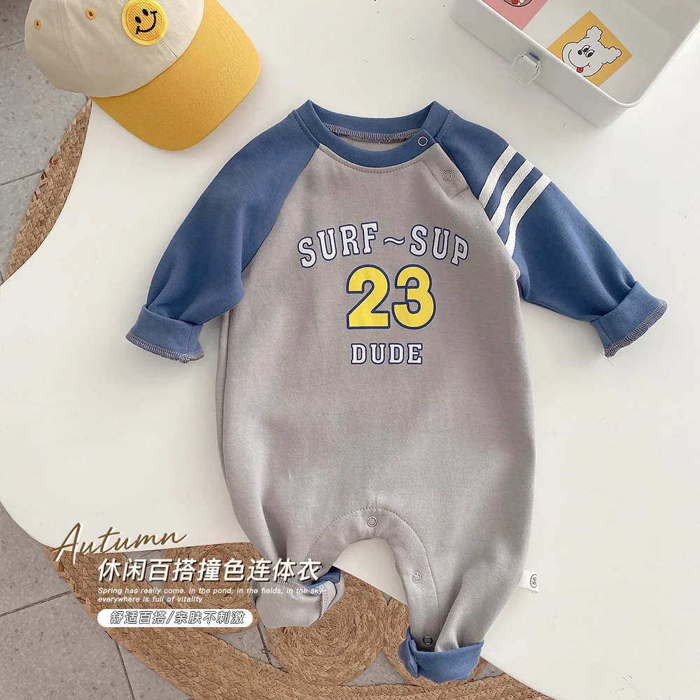 

Детский цифровой спортивный комбинезон, осенний Новый стиль, мужской комбинезон в западном стиле с принтом, цветной комбинезон с длинными р...