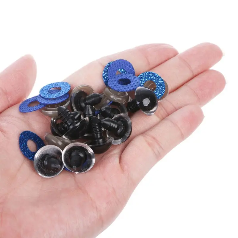

10 Pcs 16mm 20mm 24mm 10pcs Shinning Plastic Doll Eyes Craft Eyes DIY For Plush Bear Stuffed Toys Animal Puppet Dolls