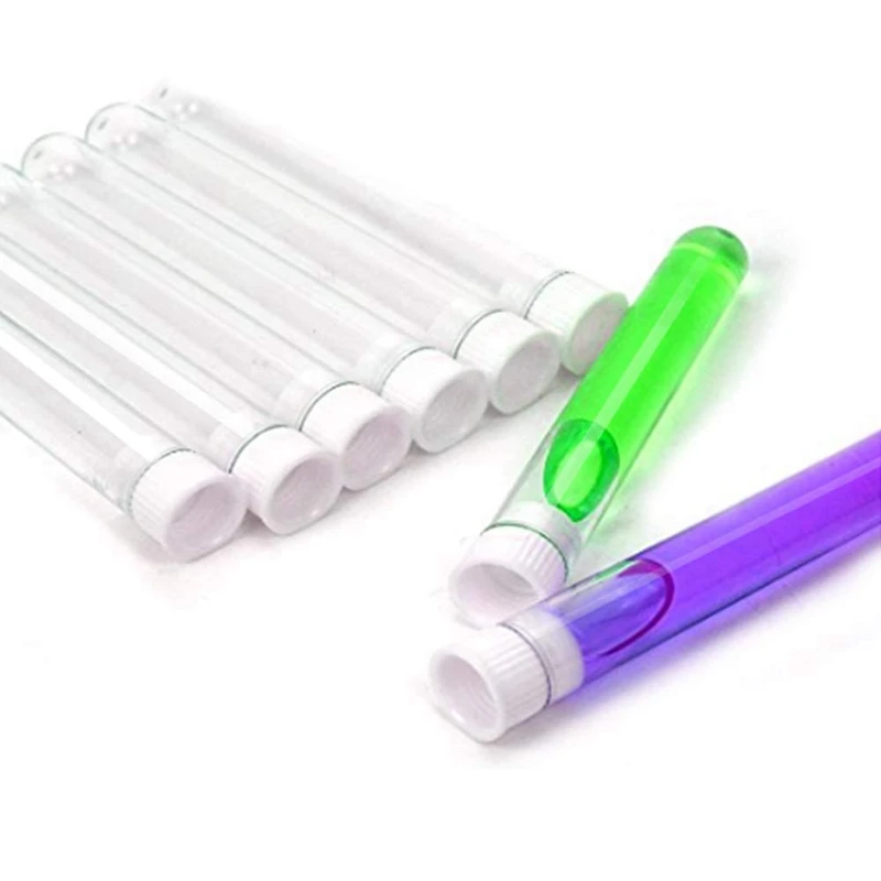 

100Pcs Clear Plastic Test Tube with Cap 12X100mm U-Shaped Bottom Long Transparent Test Tube Lab Supplies
