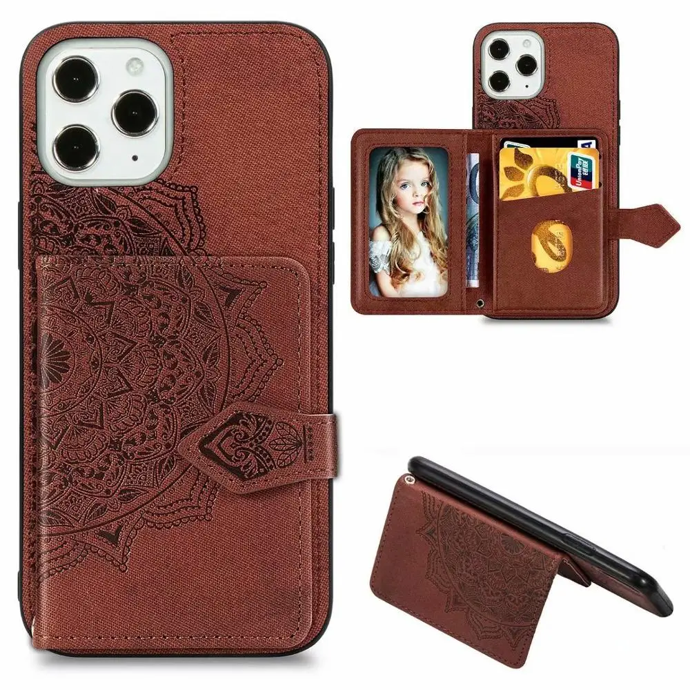 

Datura Woven Design Flip Wallet Case Luxury Leather Cover With Card With lanyard Slots For iPhone 12 Mini Pro Max 2020 Case