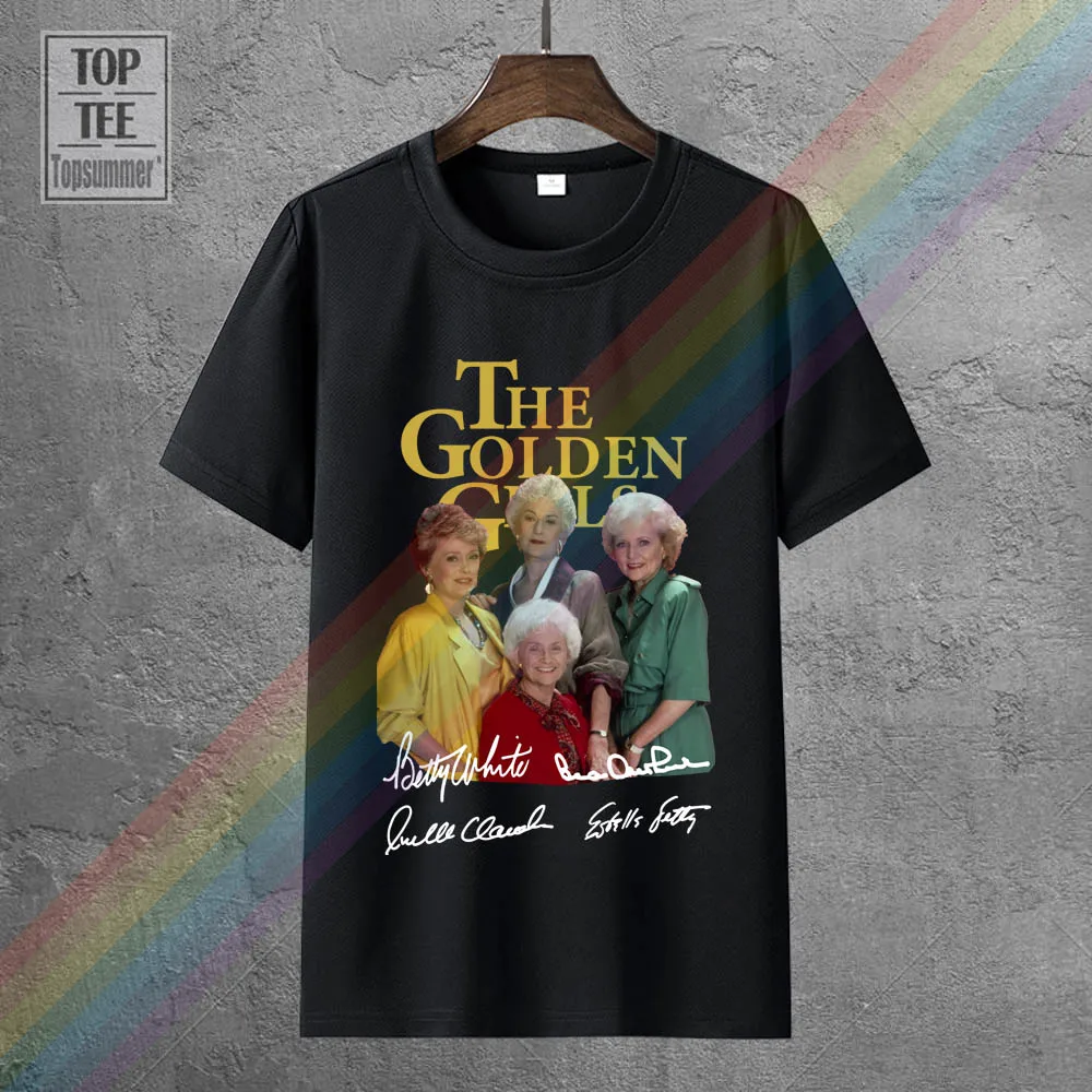 

The Golden Girls Signature Men T Shirt Black Cotton S 6Xl