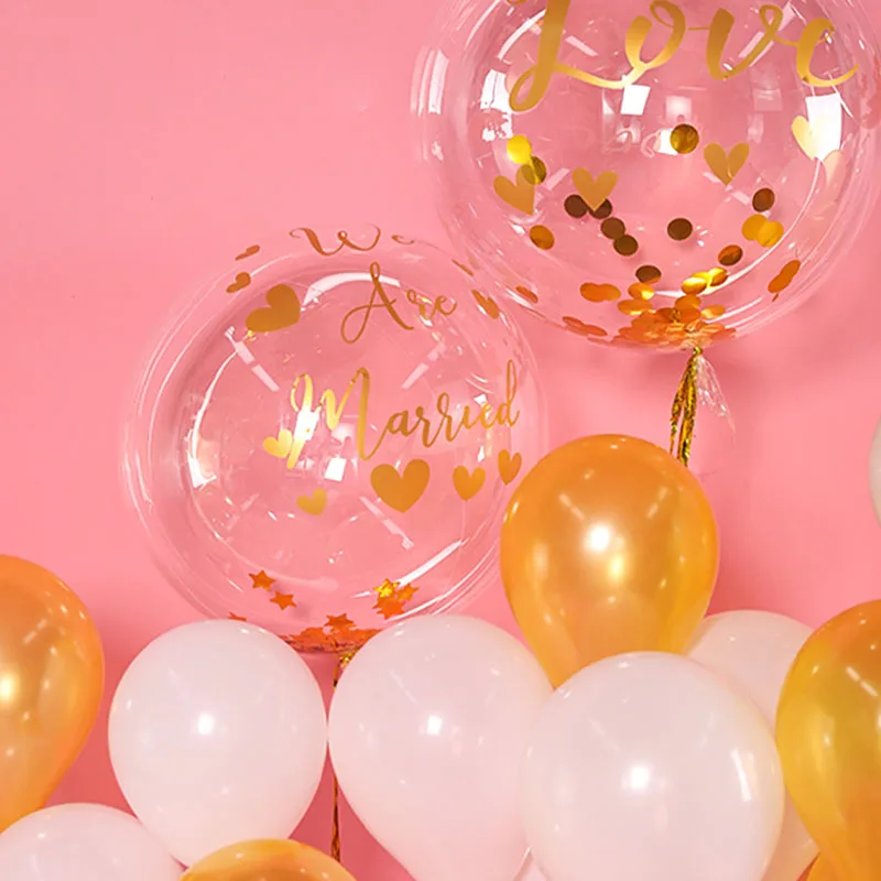 Diy Balloon Sticker Red I Love You Bobo Transparent Wedding Valentine's Day Birthday Party Decoration | Дом и сад