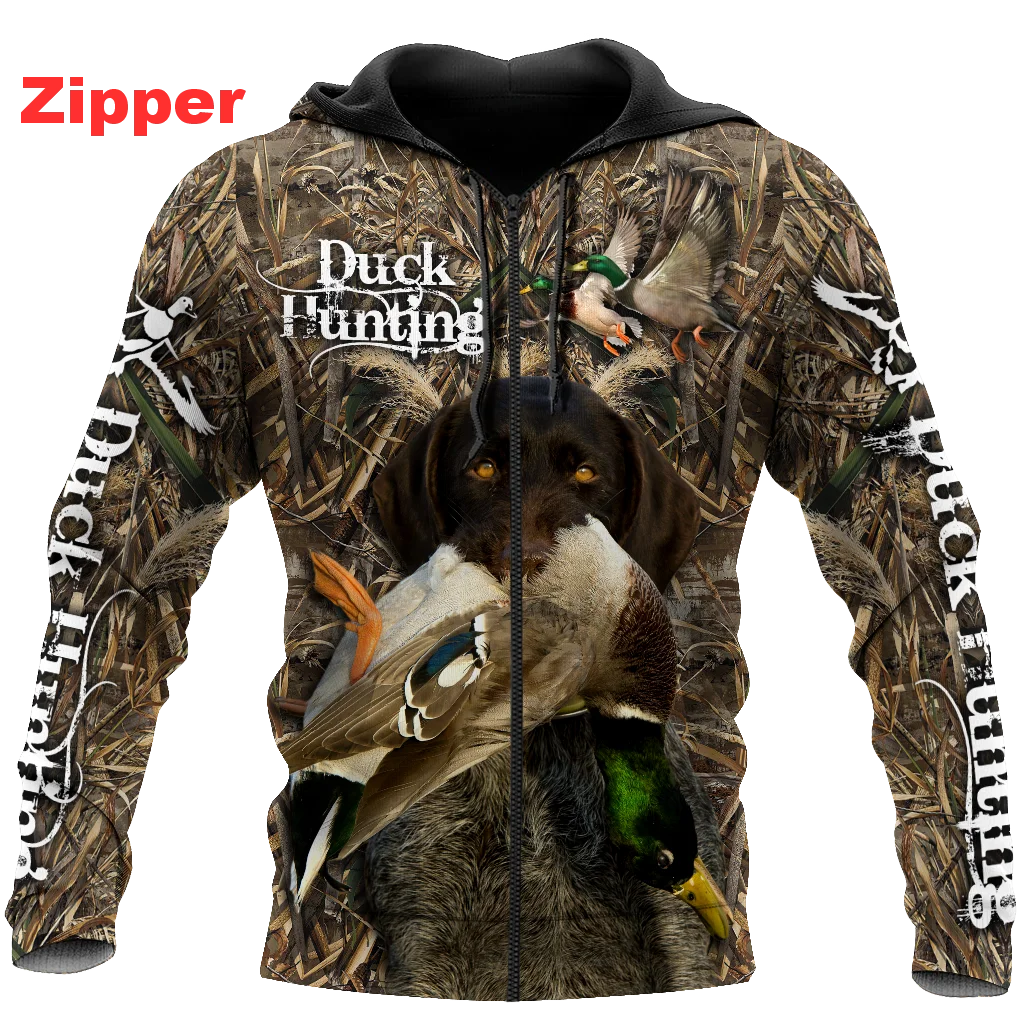 Мужская толстовка с капюшоном Повседневная Толстовка изображением утки