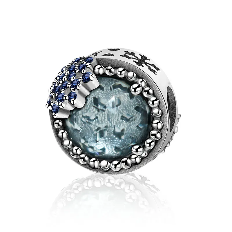 

Бусины-снежинки из серебра 100% пробы, 925 пробы, 2401-2420