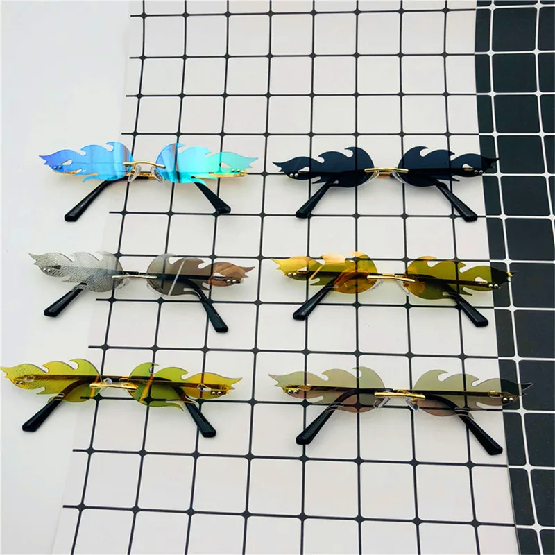 Мужские и женские солнцезащитные очки без оправы роскошные трендовые в