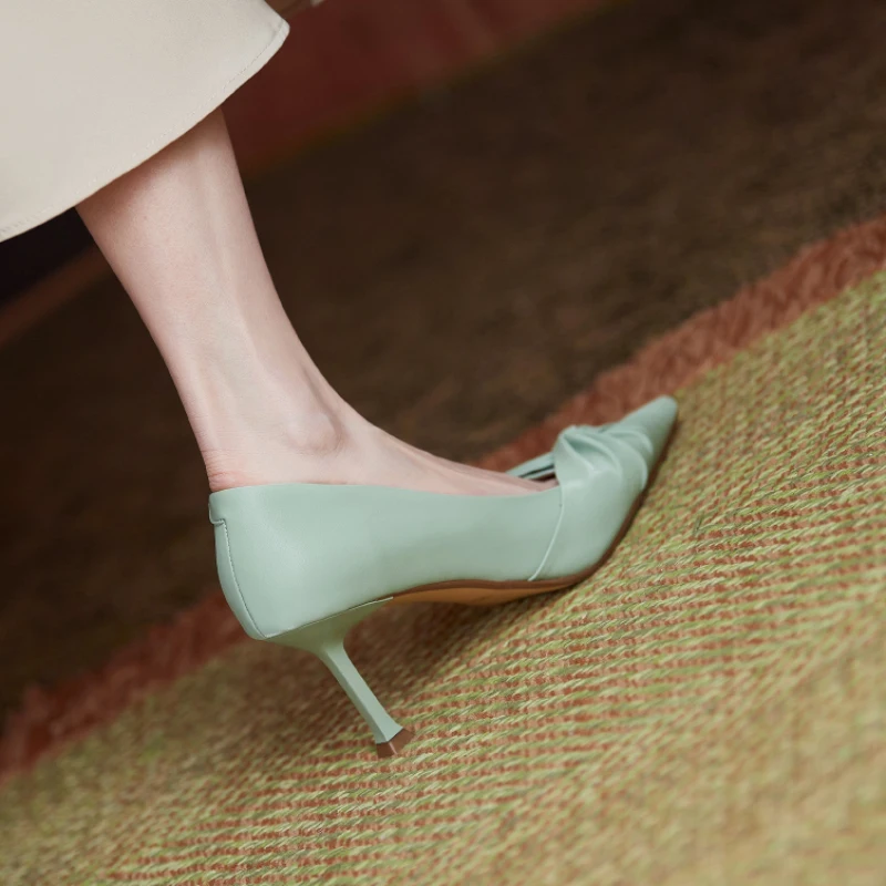 Dovereiss – chaussures d'été blanches en cuir de vache pour femmes, élégantes, à enfiler, sexy, de bureau, de fête, nouvelle collection, 33-50