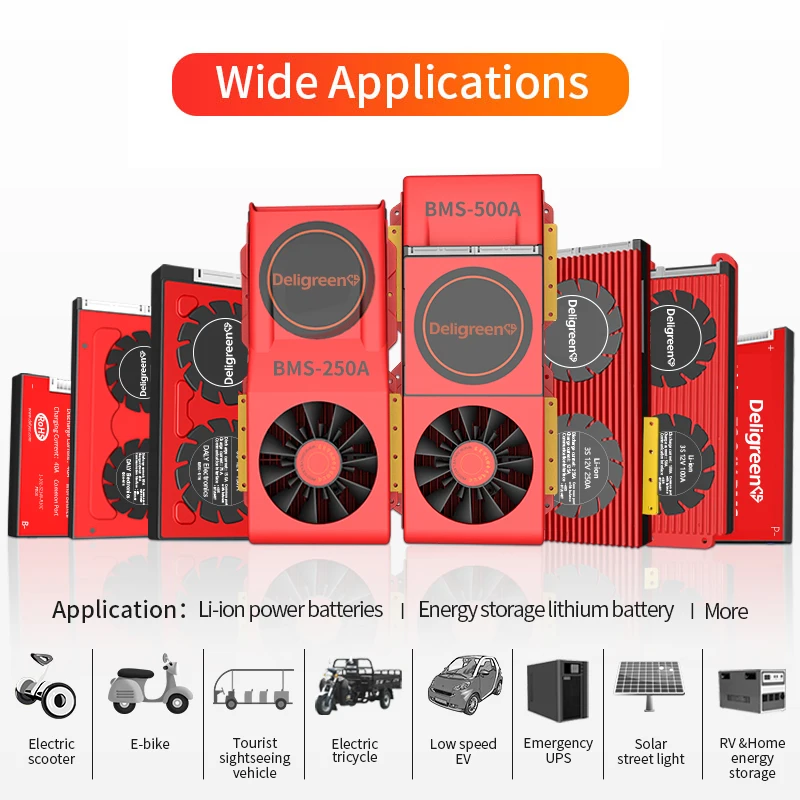 Deligreen Смарт BMS 17S литий-ионный аккумулятор 60V Bluetooth APP 150A 200A 250A 485 USB устройства из