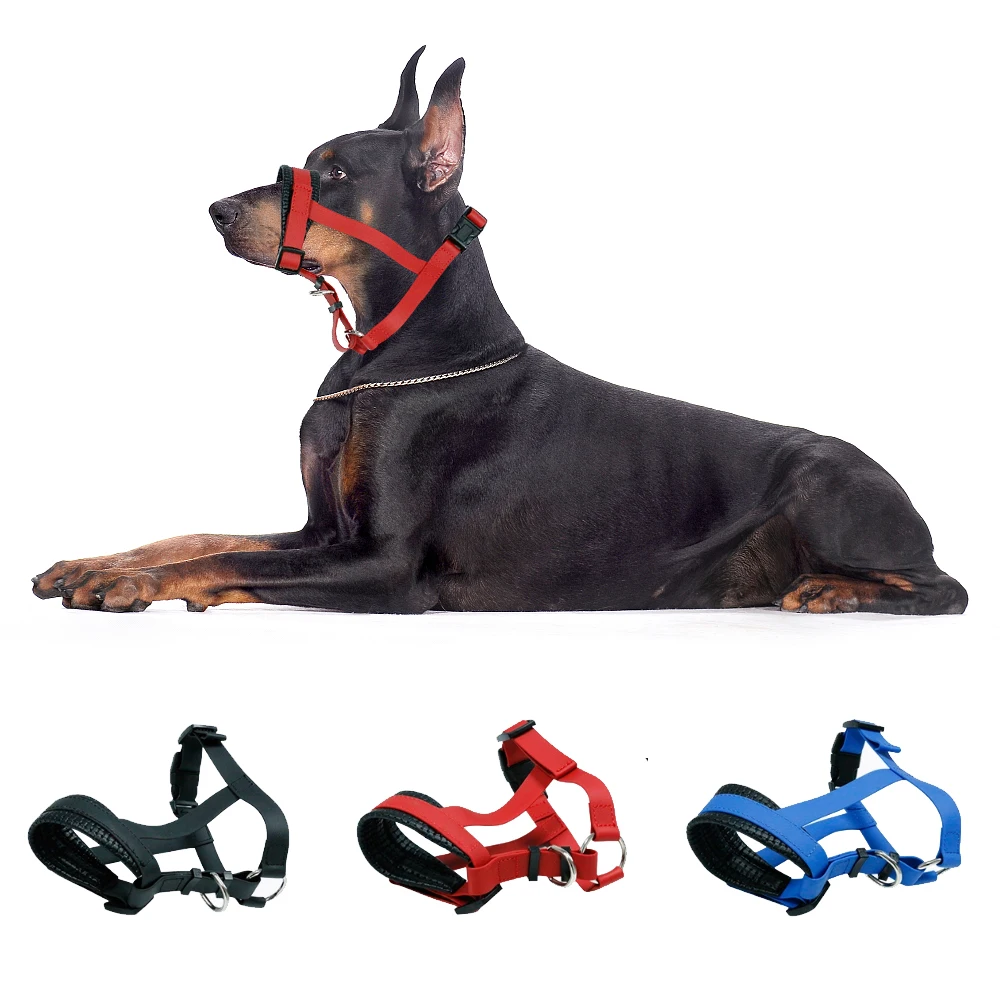 

Strong Dog Muzzle Soft PVC Adjustable Dog Collar Dog Mask For small Middle Big Dogs Hound Pet Supplies