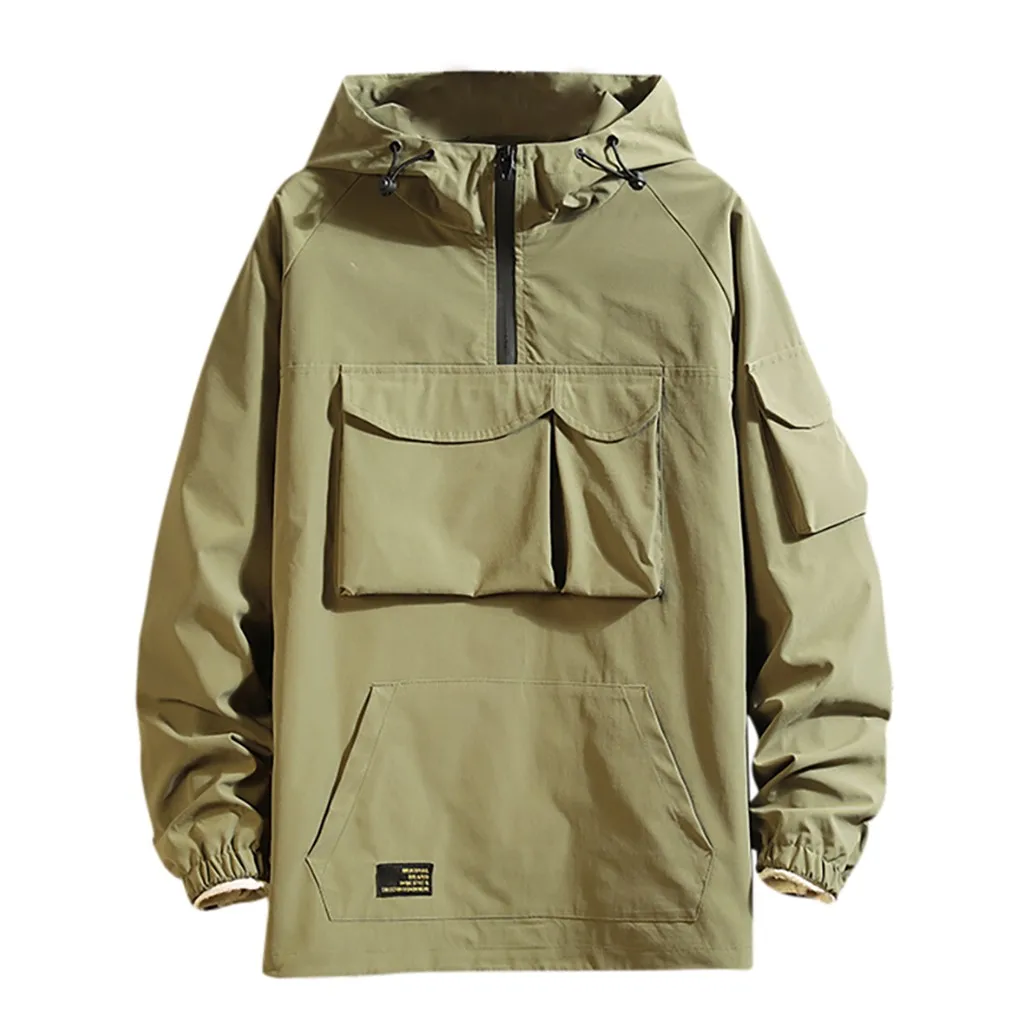 Green Dropshipping Men's New Style Fashion Casual Cap Safari Jackets Fashion Large Comfortable Jackets Coat Prom Dress Women - Color: Green