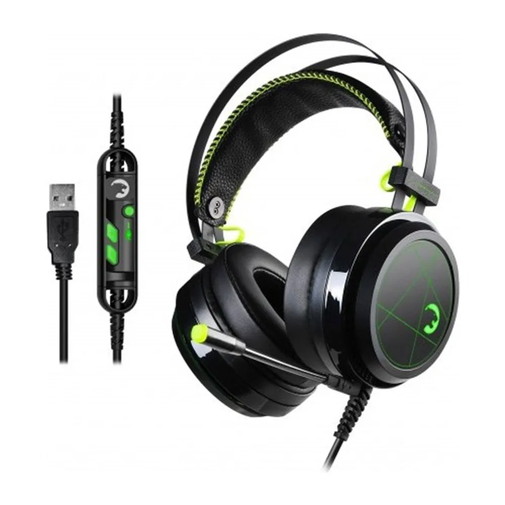 Проводная игровая гарнитура Gamepower Medusa для ПК, PS4, PS5, 3,5 мм, объемный звук, микрофон, игровая стереогарнитура для ноутбука, управление громкост...