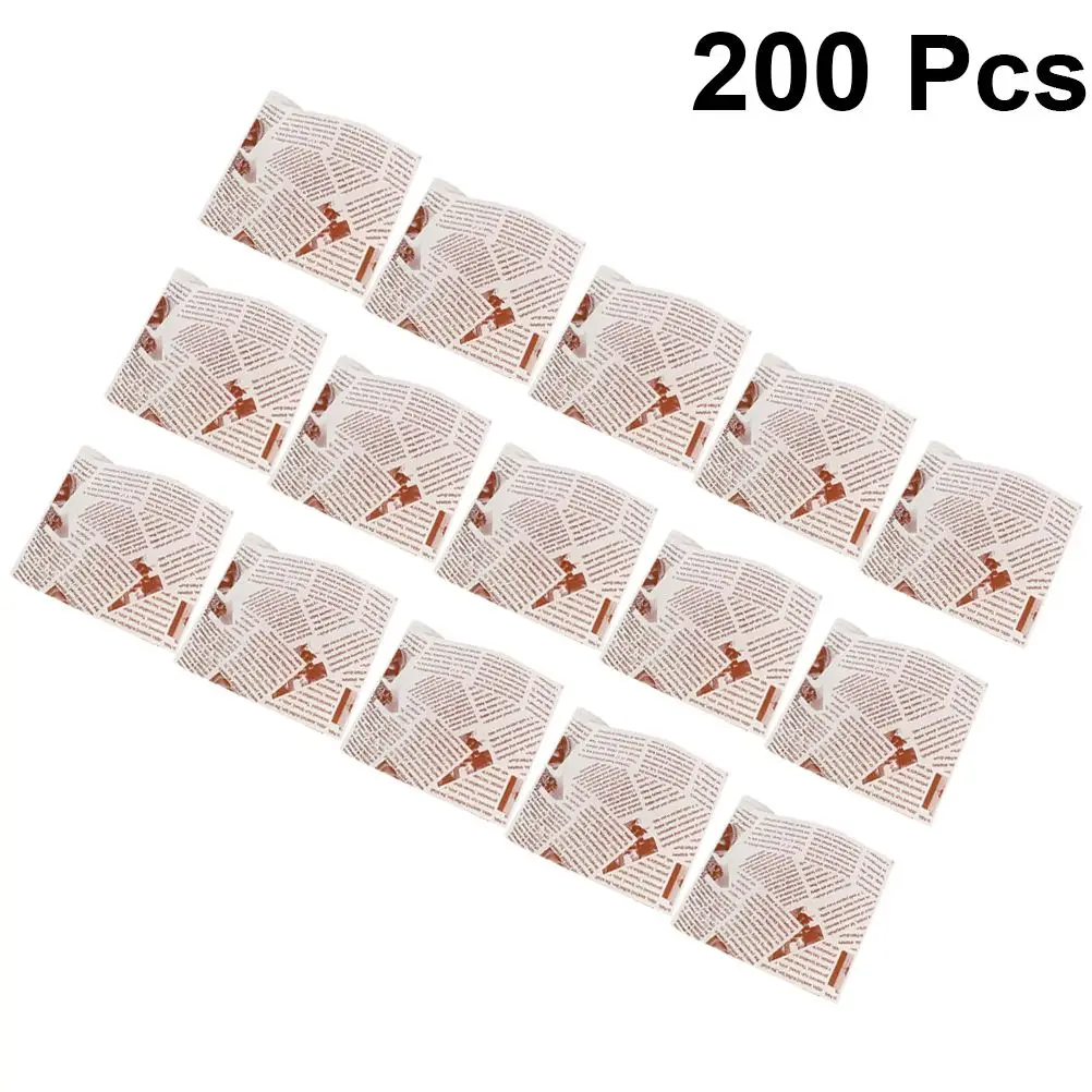 200 шт. одноразовая оберточная бумага для сэндвичей треугольный пакет мешок