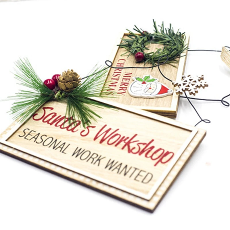 1 шт. креативные деревянные поделки квадратная Раскрашенная Рождественская елка