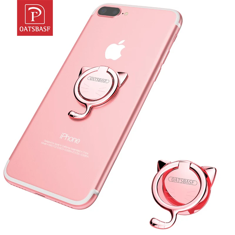 Большая кошка 360 градусов Поворот кольцо держатель на палец для мобильного