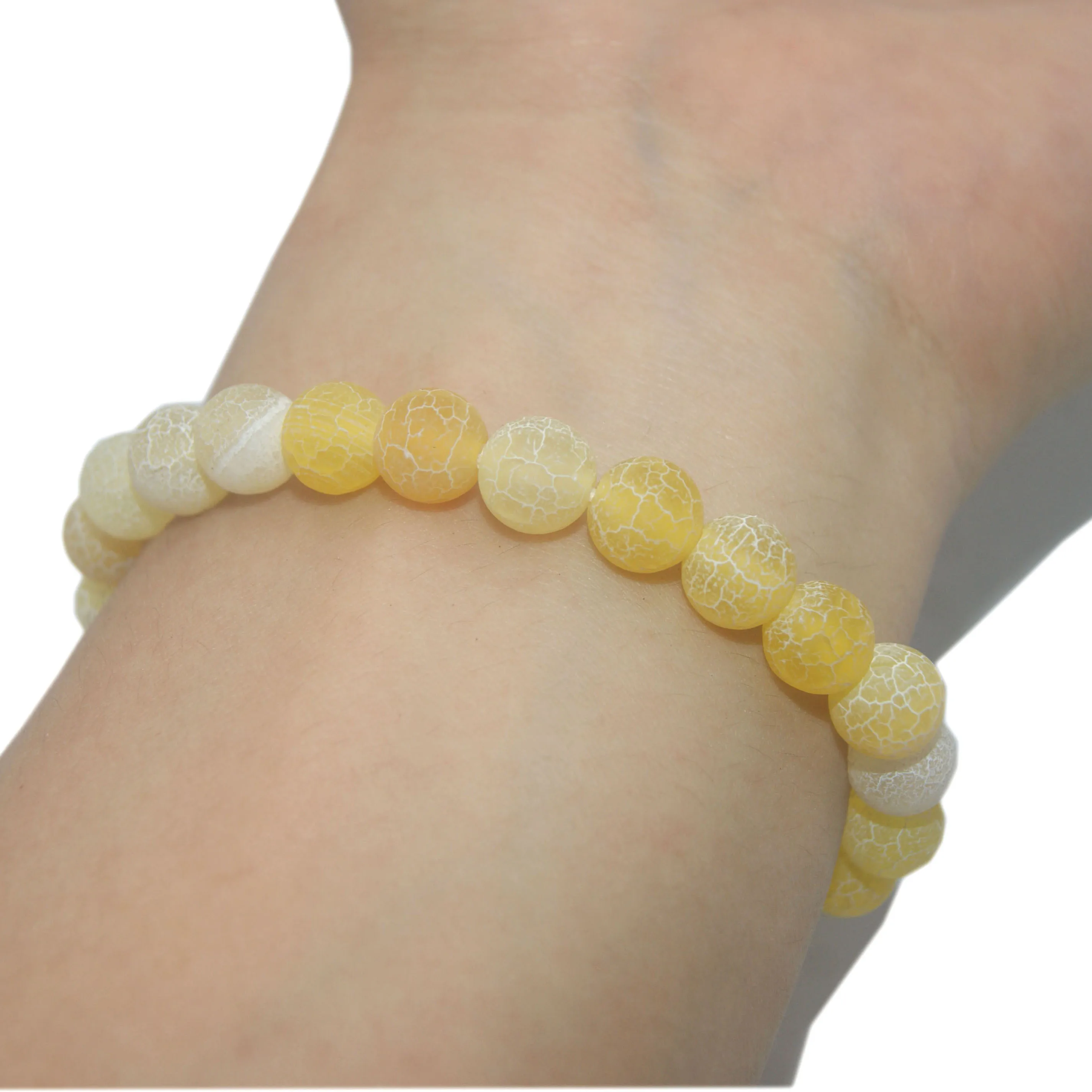 Yellow agate 6 8 10 мм модный натуральный камень браслет для мужчин тигровый глаз Кристалл Агаты нашли жемчуг Йога стрейч браслет для пары - Окраска металла: Yellow agate
