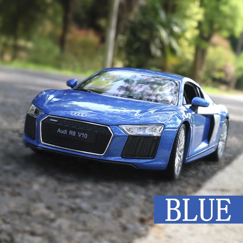 Audi R8 V10 Welly 1:24 Audi R8 V10 TT автомобиль сплав модель автомобиля моделирование автомобиля украшение коллекция Подарочная игрушка Литье под давлением модель игрушка для мальчиков - Цвет: Audi R8 V10