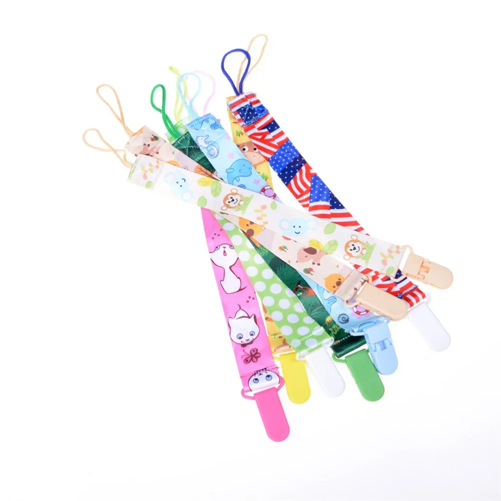 

KuZHEN Baby Pacifier Clip Chain Ribbon Dummy Holder Soother Pacifier Clips Leash Strap Nipple Holder For Infant Feeding