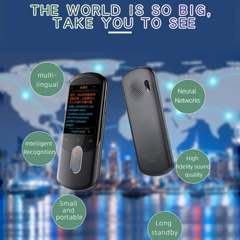 

Support Offline 12 Languages High Intelligence Language Translator Photographic Language Communicate Tool Screen Camera