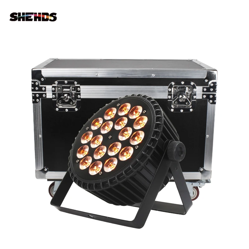 

SHEHDS Aluminum Alloy LED Flat Par 18x12W / 18x18W Lights RGBW LED Lighting With Flight Case Professional Party KTV Disco DJ