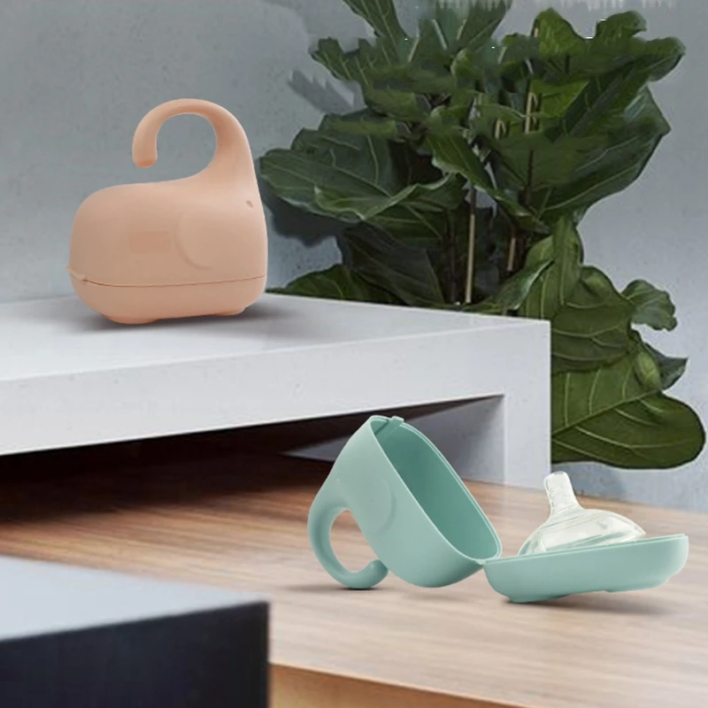 

Portable Baby Pacifier Box Dustproof Cute whale-Shaped Pacifier Snack Travel Storage Box Safe PP Nipple Holder Case