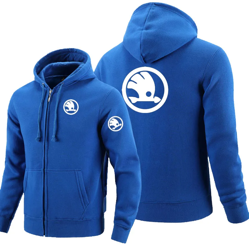 

Unisex Jackets Skoda logo zipper Sweatshirt Men Zipper Hoodies Autumn Hoodie Winter Long Fashion Casual Clothes