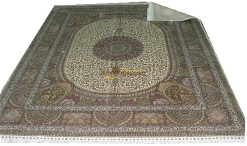 Koop Wol Of Zijde Perzische Handgemaakte Gehaakte Thuis Decor Voor Woonkamer Wol Breien Tapijten Etnische Stijl Tapijt