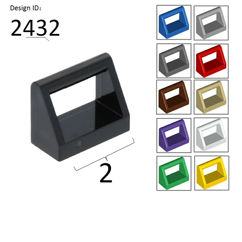 

Small particle scene building block MOC parts accessories decoration props 2432 1x2 top with handle board assembly toys