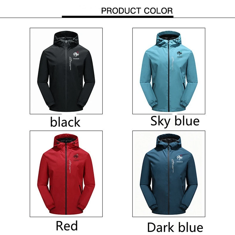 

Menswear Jackets 2021 Spring And Autumn New Hooded Zipper Polyester Fiber Fit Casual Print Non-iron Men's Clothing Brand Coat