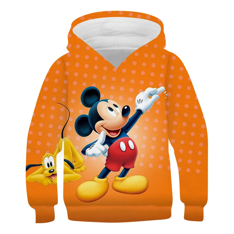 

New Children Cartoon Hoodies Cute Mickey Mouse Sweaters 3D Printing Disney Series Baby Boys Girls Kawaii Clothes Kids Streetwear