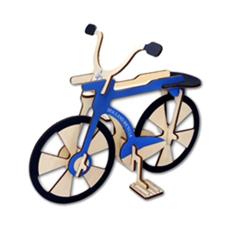 

3D Wooden Puzzle Jeep Vehicles Model Building Kit Creative Bicycle Car Jigsaw Educational Diy Tools Toys for Kids Xmas Gifts