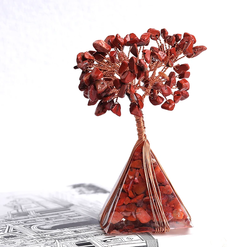 

1PC Healing Natural Crystal Money Tree With Pyramid Orgonite Silicone Mould Base Home Office Decoration For Wealth And Luck Gift
