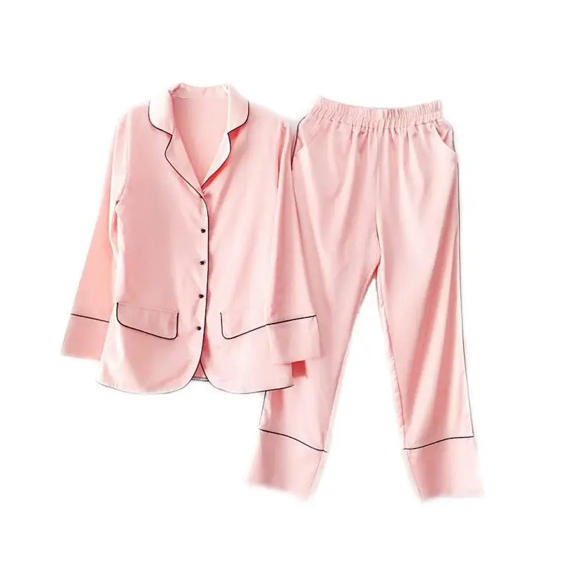 Комплекты женской пижамы пикантная модная Домашняя одежда Шелковая пижама с