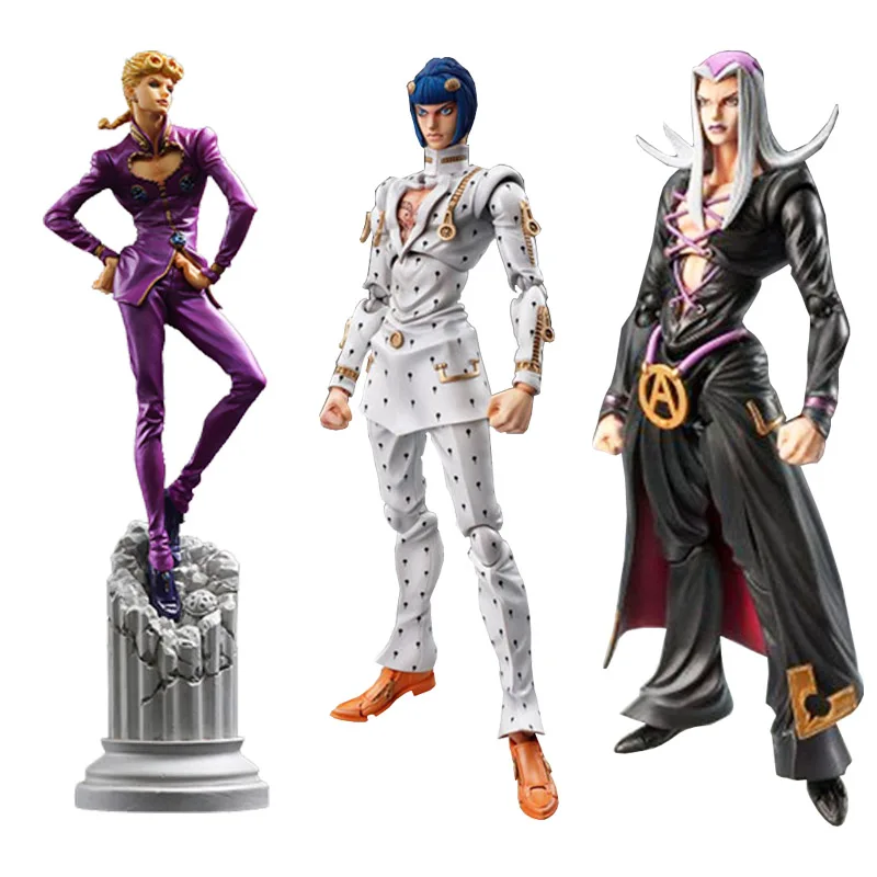 

Anime JoJo's Bizarre Adventure Bruno Bucciarati Giorno Giovanna Leone Abbacchio Movable Action Figure PVC Model Gift