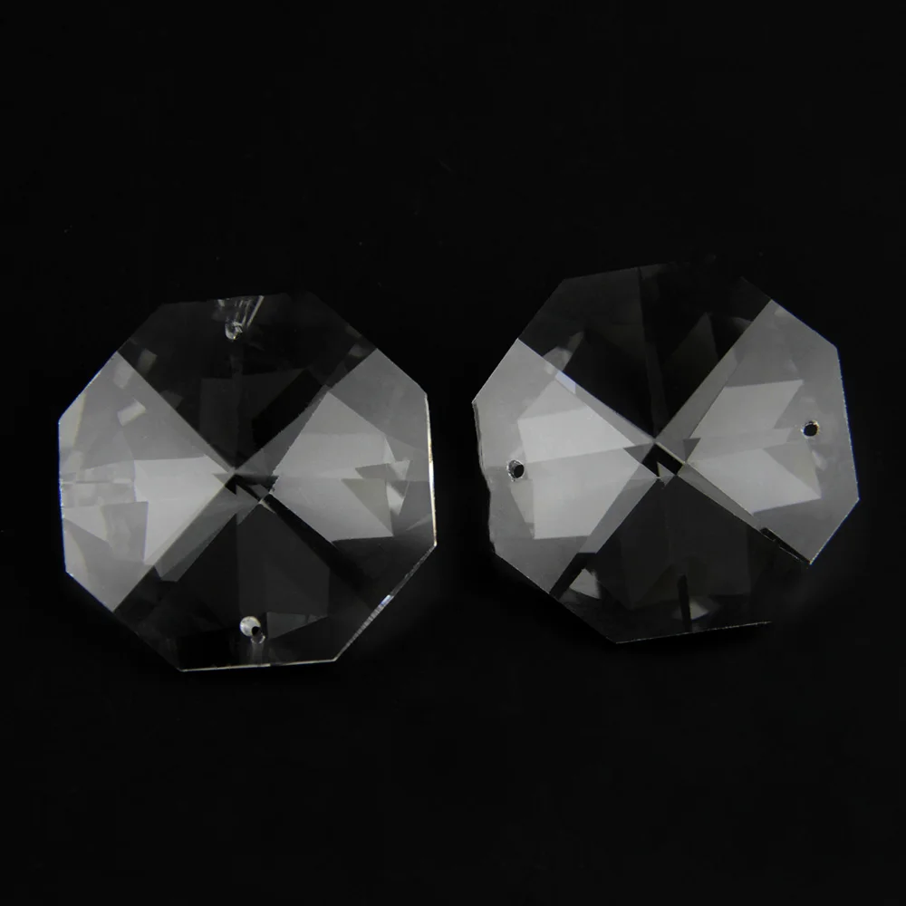 2 шт. два отверстия 40 мм хрустальные Восьмиугольные бусины |