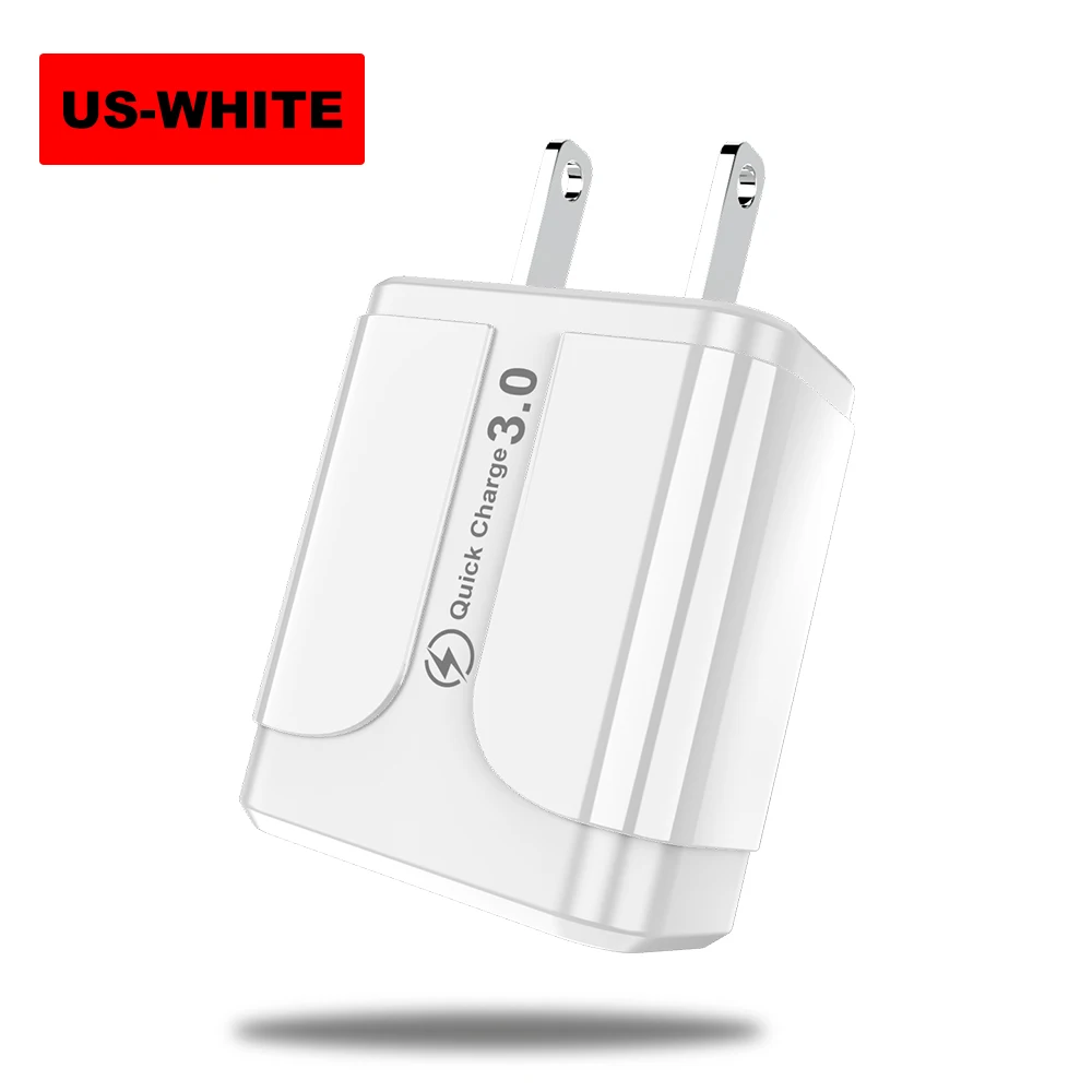 White charger US Зарядное устройство Vanniso 5V 3.1A 18W quick charge 3,0 для iphone X Samsumg S8 A50 huawei Xiaomi note 8 qc3.0, настенный адаптер для смартфона - Тип штекера: White charger US