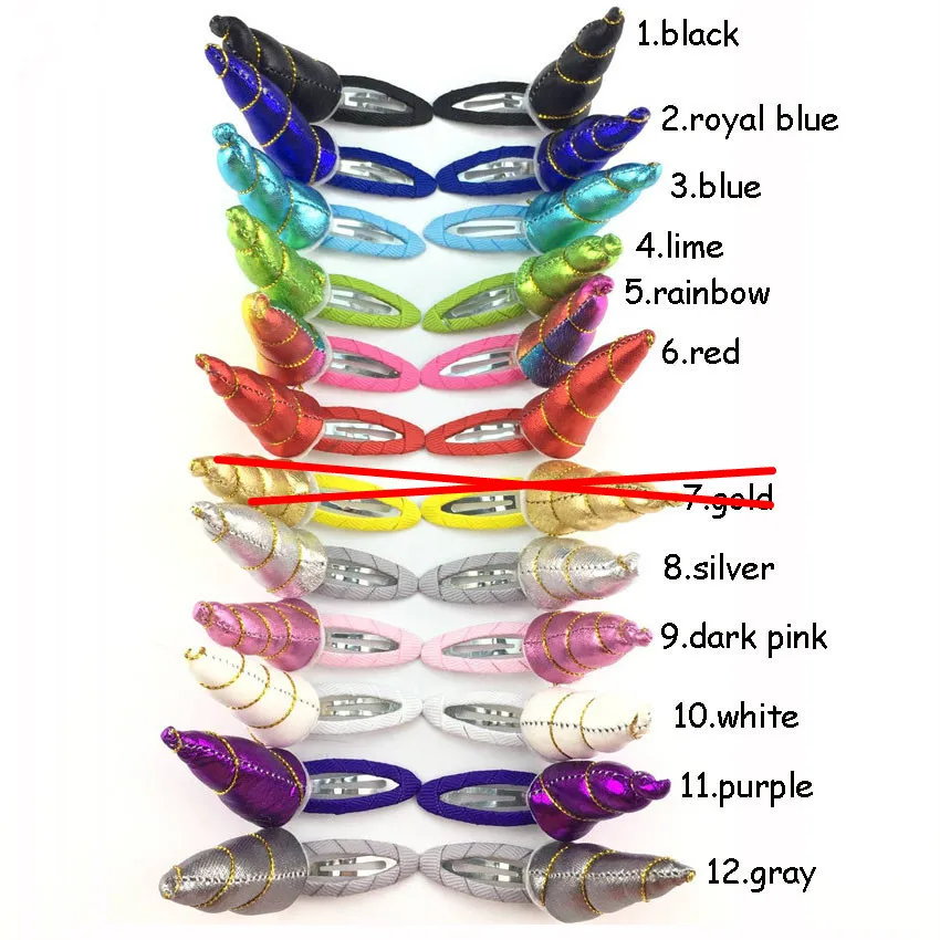 10 шт./10 пар 2 дюймовый мини Рог единорога с заколки милые детские для девочек Милая