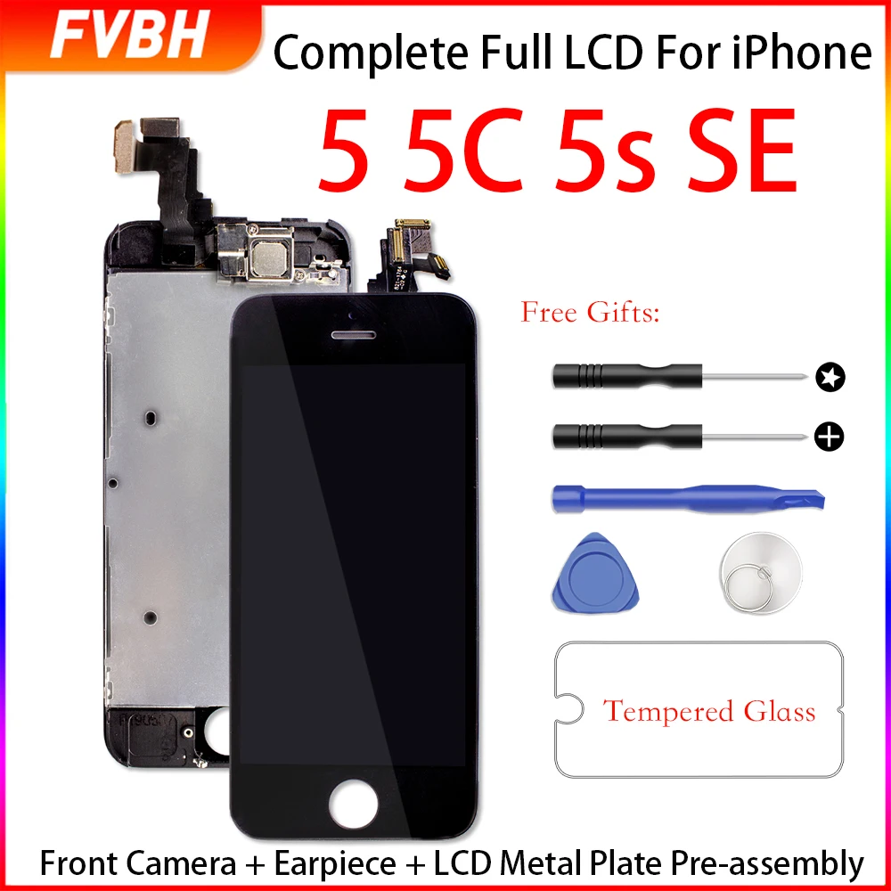 Полный ЖК дисплей для iPhone 5 5C 5S SE полный дигитайзер в сборе 3D сенсорный экран с