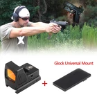 Коллиматорный прицел Mini RMR, прицел с красной точкой, Прицельный прицел с универсальным креплением Glock, оптический прицел для страйкбольной охотничьей винтовки